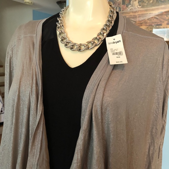 Lane Bryant Grey/silver Duster Plus Size NWT - Picture 7 of 7